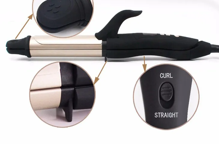 Titanium LCD Private Label 2 in One Curling Iron (BD-002)