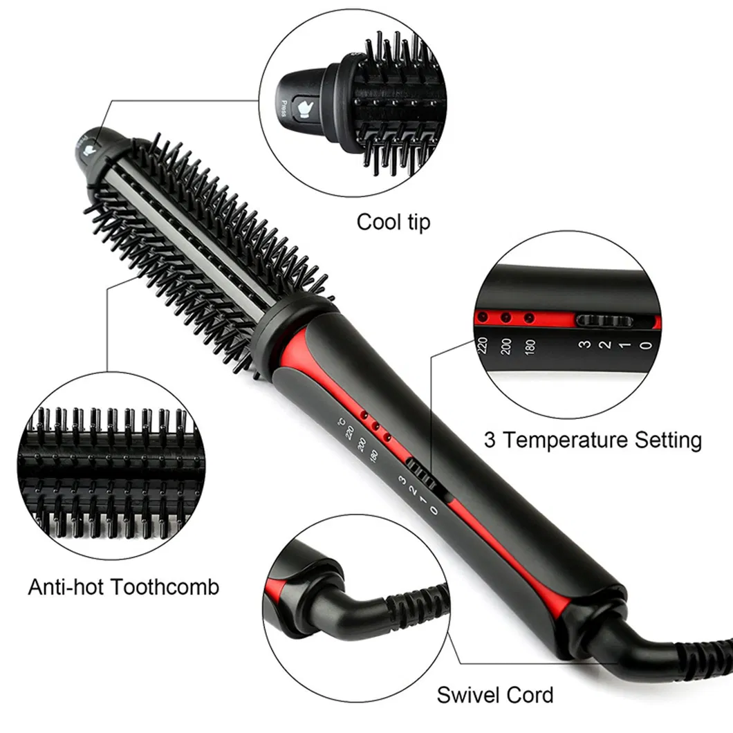 Multi-Styling Hair Curler Set with Replaceable Clip and Brush