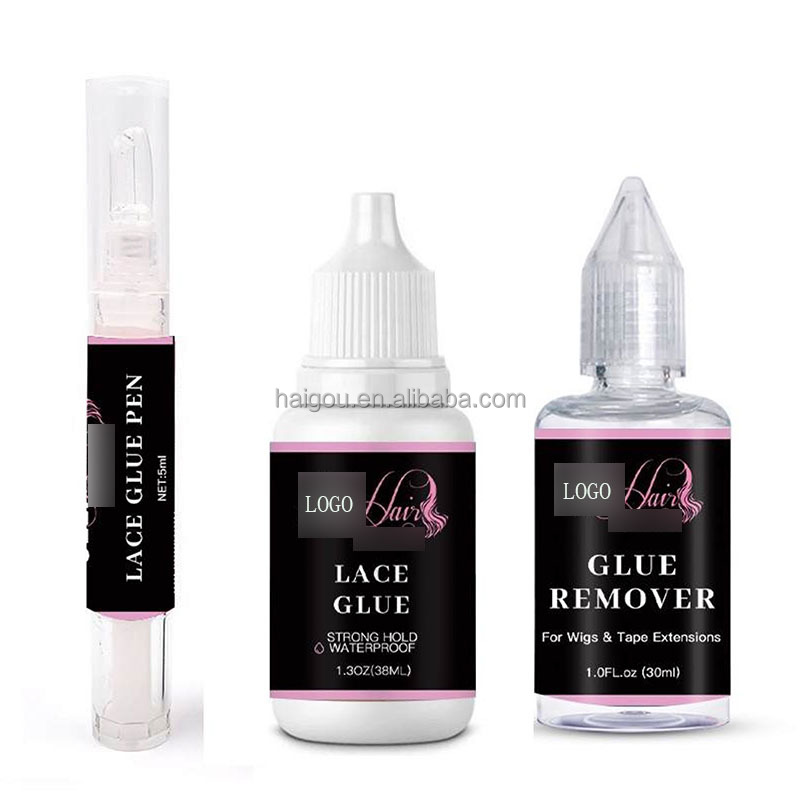 Hair Styling Extension Tools Set With Lace Glue Pen With Custom Logo