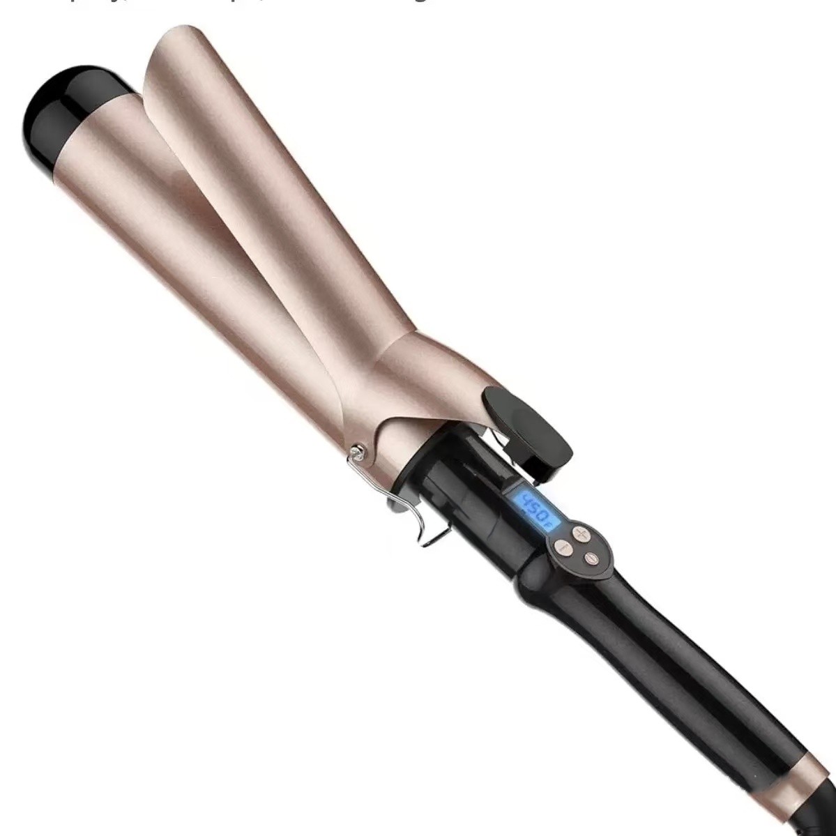 Professional Electric Portable 1.25-Inch Ceramic PTC Hair Curling Iron with LCD Temperature Display 450F Fast Heating