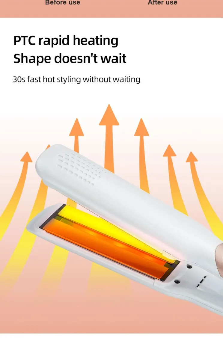 Rapid Heating&Advanced Straightening Iron with LCD Display Infrared Hair Straightener Best Hair Straightener for Smooth Results