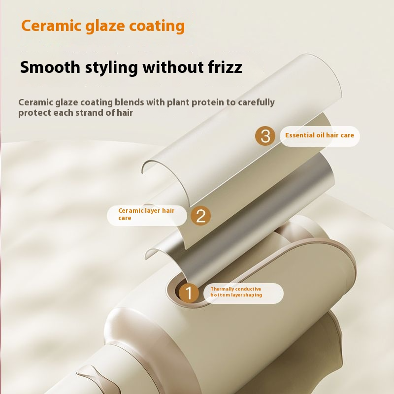 Professional Curling Wand Hair Rollers Rotating Curling Iron Automatic Curling Iron for All Hair Types-Rapid Heating