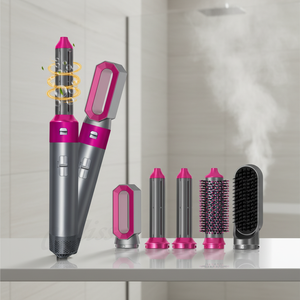 2023 New 5 in 1 Hair Styler 1000w Hair Dryer Electric Straightener Curler Hot Air Brush Blow Dryer Brush Styling Toot Set
