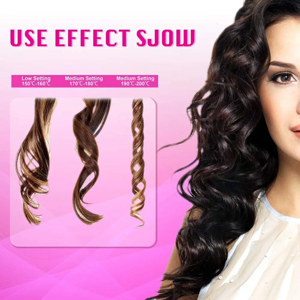 Hot Sale Portable Home Electric Iron Fully Automatic USB Cordless Hair Curler PTC Heater LED Temperature Display ROHS Certified