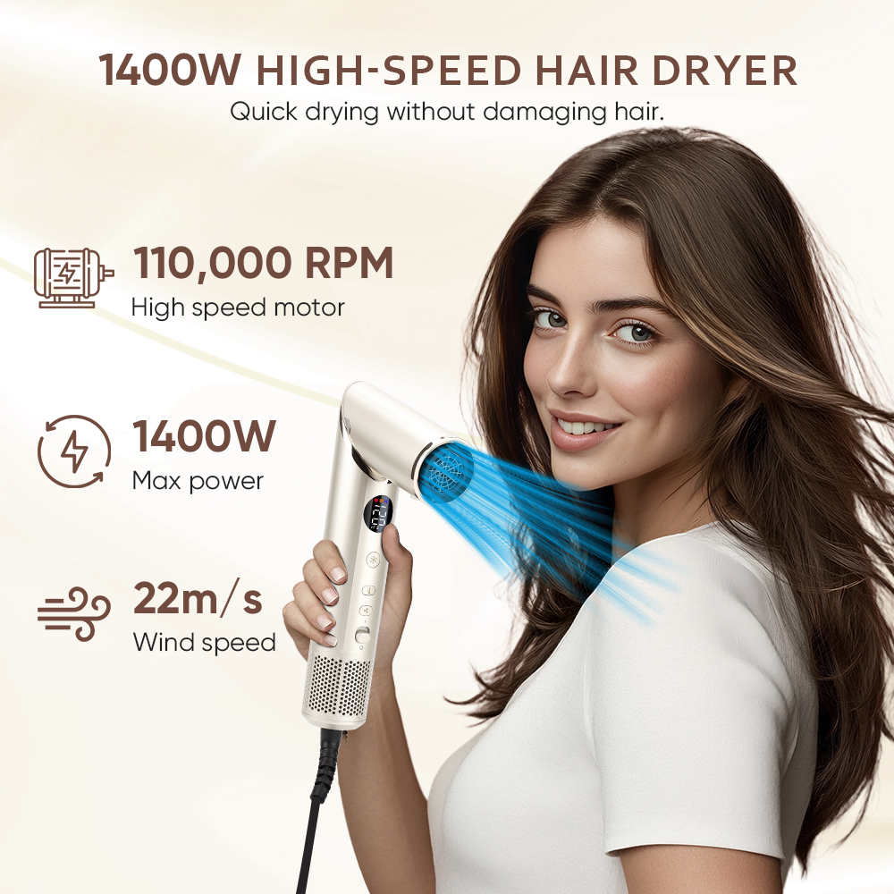 Salon Tools Hot Air Styler 8-in-1 Auto Rotating Curling Iron Brush Hair Dryer Ionic Fast Drying Multistyler Salon Multistylers