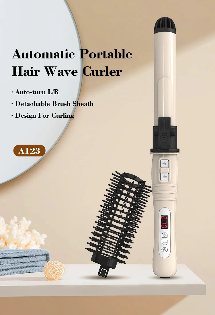 Korea Japan EU Us Dual Voltage Ceramic Auto Rotating Curling Iron