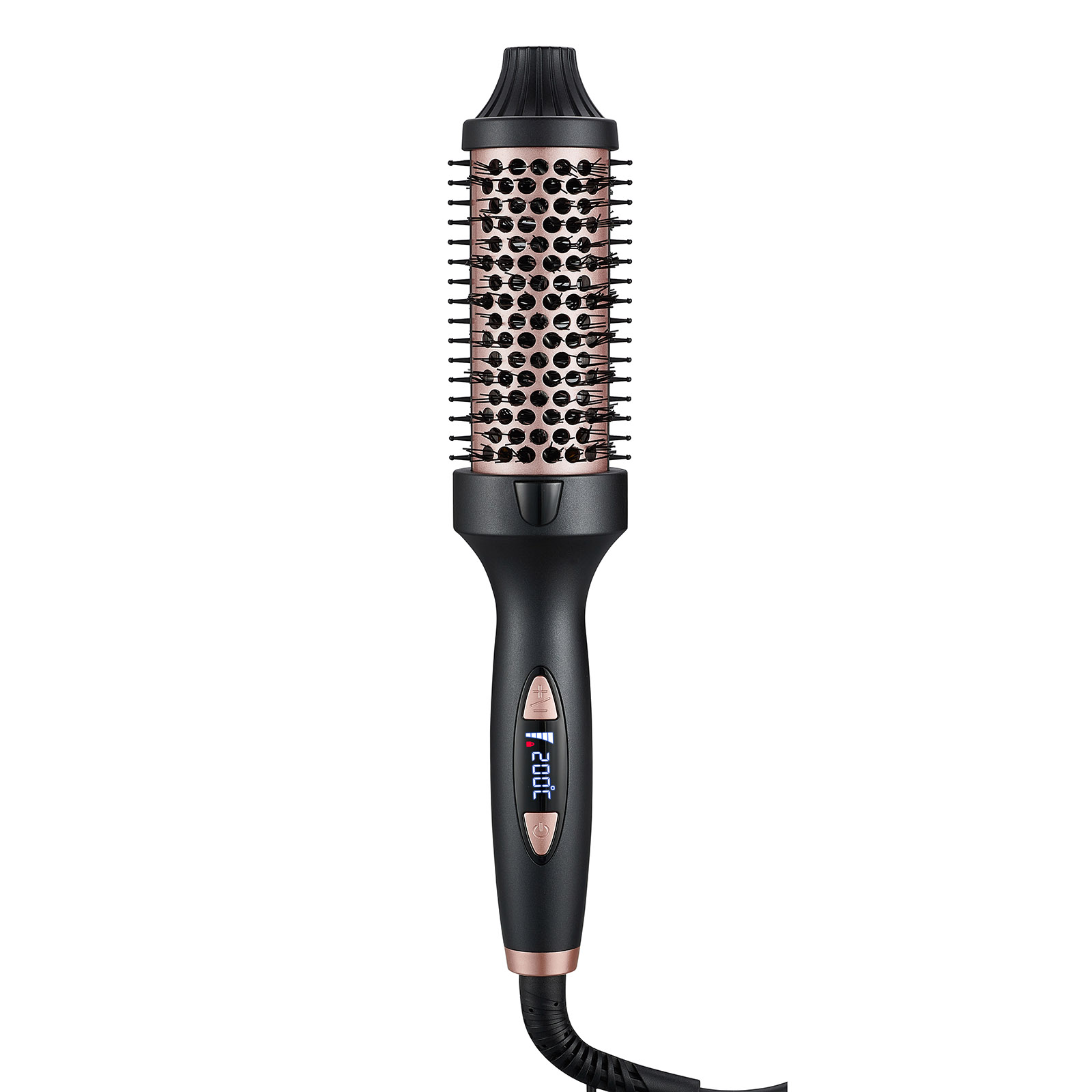 Best Selling LED Display Hair Curling Iron Ceramic Heat Round Brush 1.1" and 1.25" Electric Curl Wand for All Hair Types