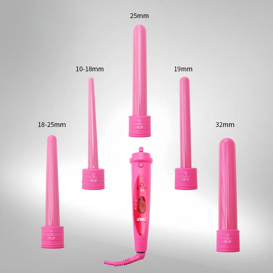 Professional 5 in 1 Curling Barrel Replaceable Ceramic Automatic Rotating Wave Curling Iron