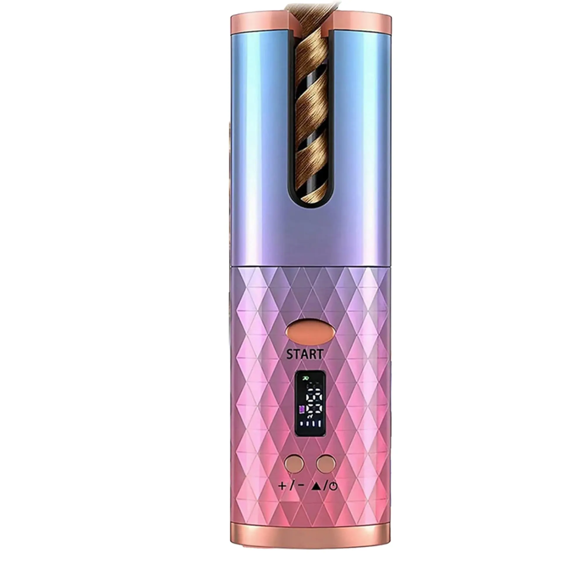 Cordless Automatic Hair Curler Cup Curling Iron Mini Portable USB Rechargeable LCD Display Smart Temp Styling Tool OEM ODM