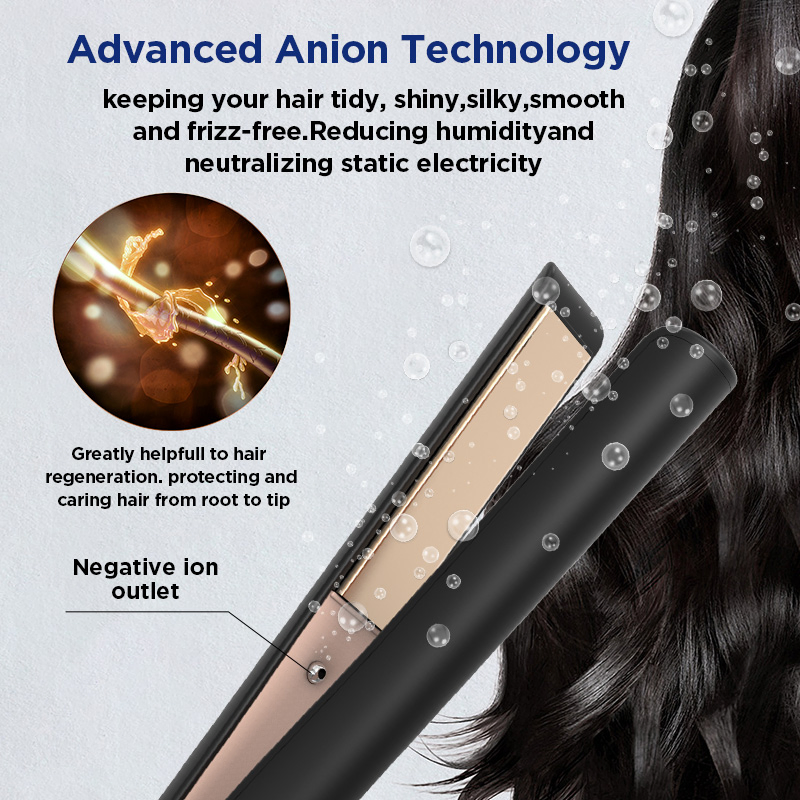 High Tech Ultrasonic Infrared Ceramic Titanium Straight Hair and Curling Iron