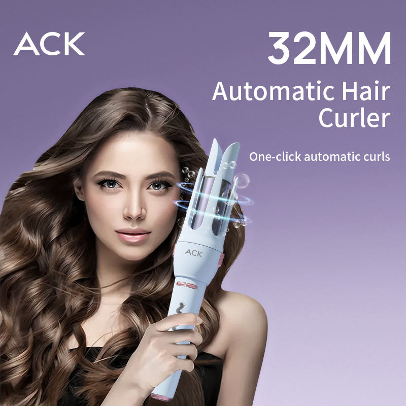 High-Density Negative Ion Smart Curler with Intelligent Auto Shutoff Adjustable Heat Protection System Electric Power Source