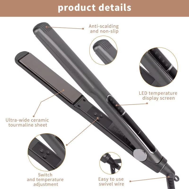 Private Label Dual Voltage Mult Professional 2 in 1 Hair Straightener Curling Iron for Salon