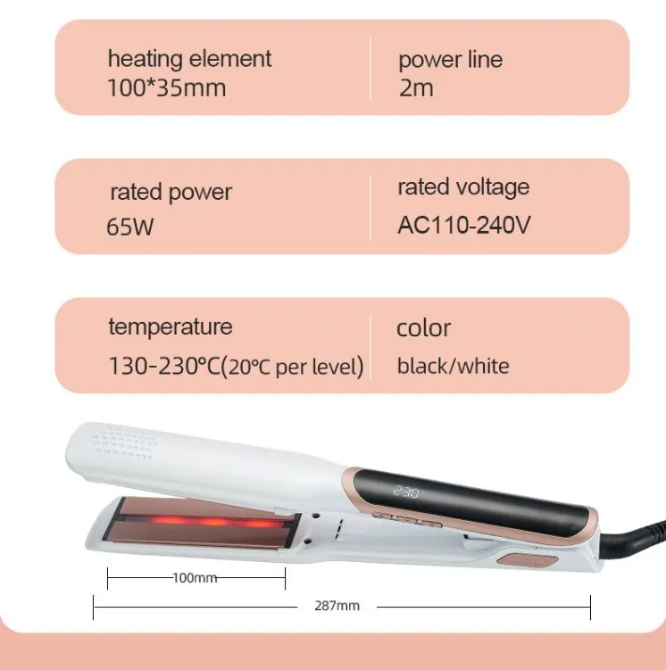 Rapid Heating&Advanced Straightening Iron with LCD Display Infrared Hair Straightener Best Hair Straightener for Smooth Results