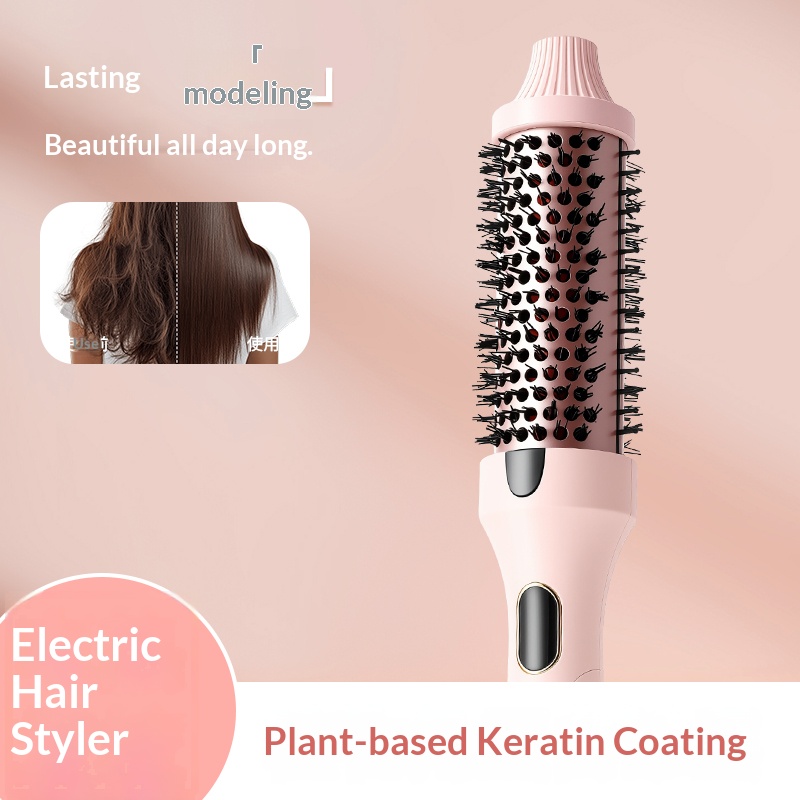 Professional Portable Electric Hair Brush Comb LED Temperature Display &amp; PTC Heater Thermal Brushes for Home Use Curling Irons