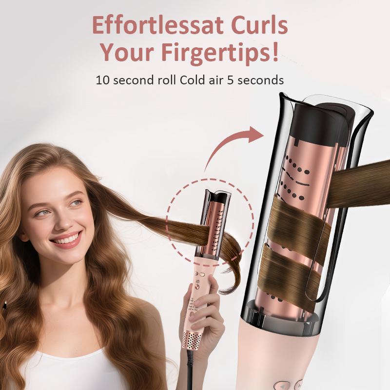 2025 Meinuo Simple Easy-to-Use Professional Ceramic Electric PTC LED Digital Display Automatic Hair Curler Cool Air Household
