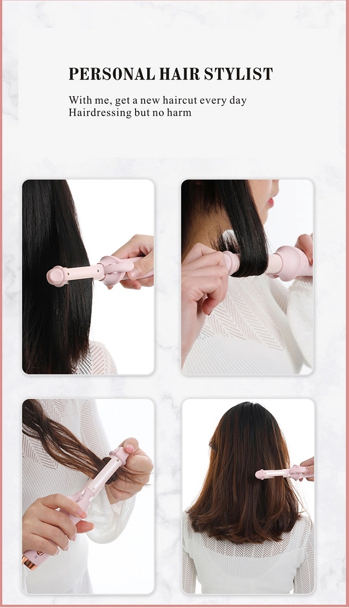 2 in 1 Cordless Hair Curling Iron Electric Hair Straightener and Hair Curler Professional