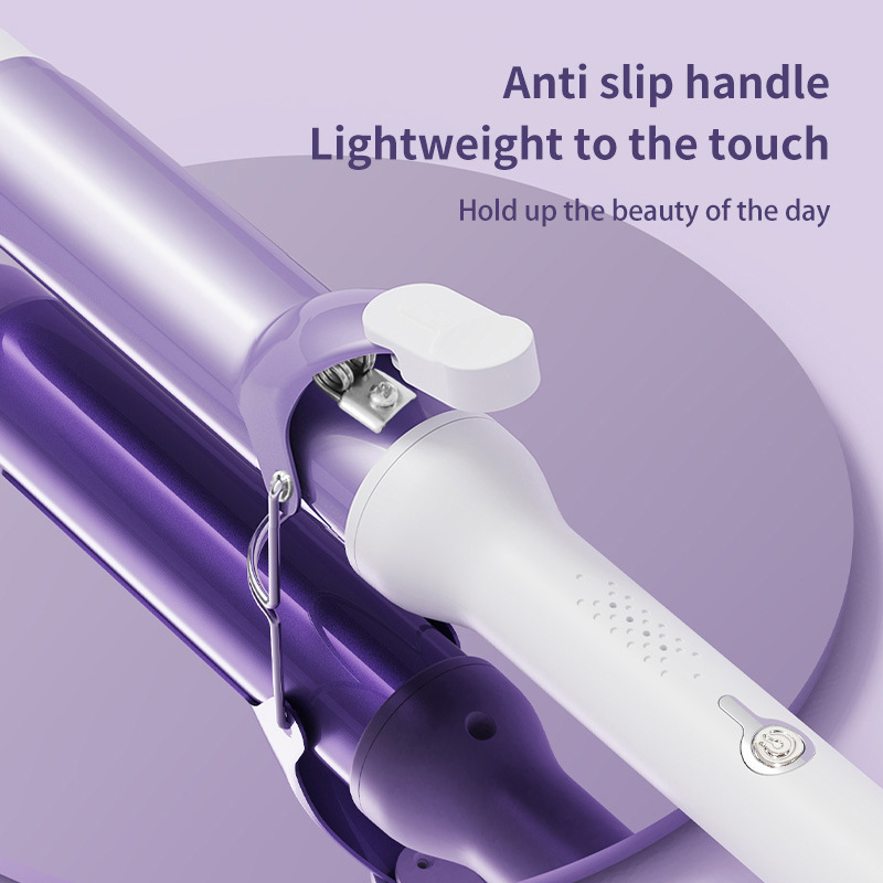 Cross-border Negative-ion Tourmaline Ceramic Hair Curling Iron 40mm Barrel Voluminous Korean-style Waves Multi-gear Thermostat