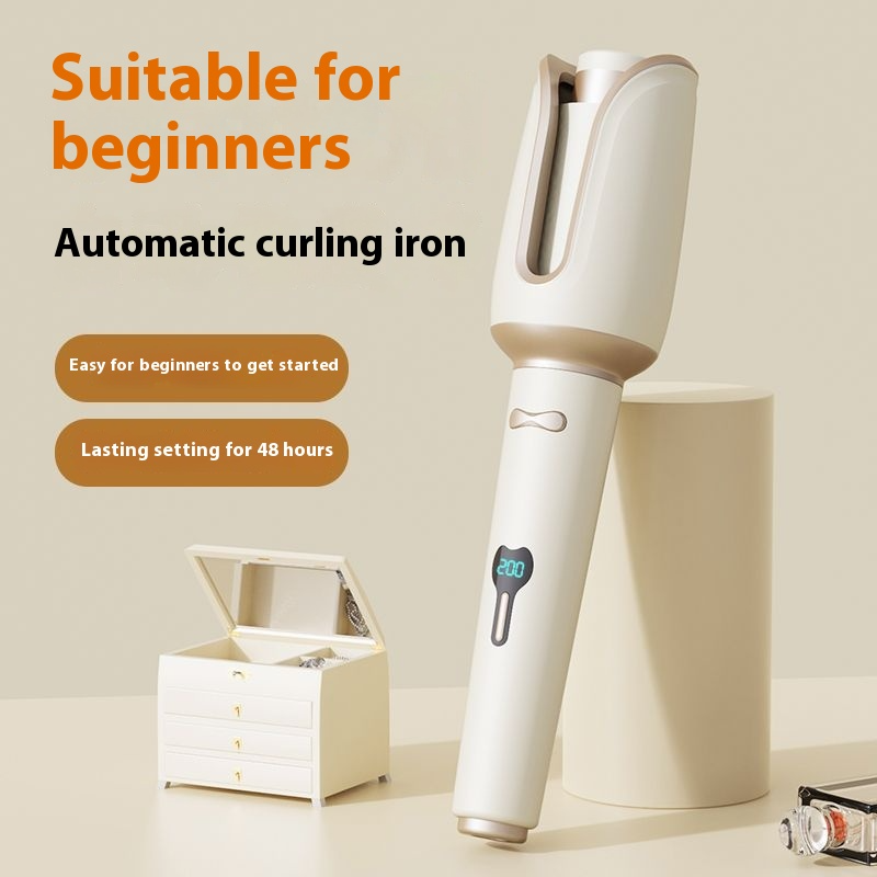 Professional Curling Wand Hair Rollers Rotating Curling Iron Automatic Curling Iron for All Hair Types-Rapid Heating