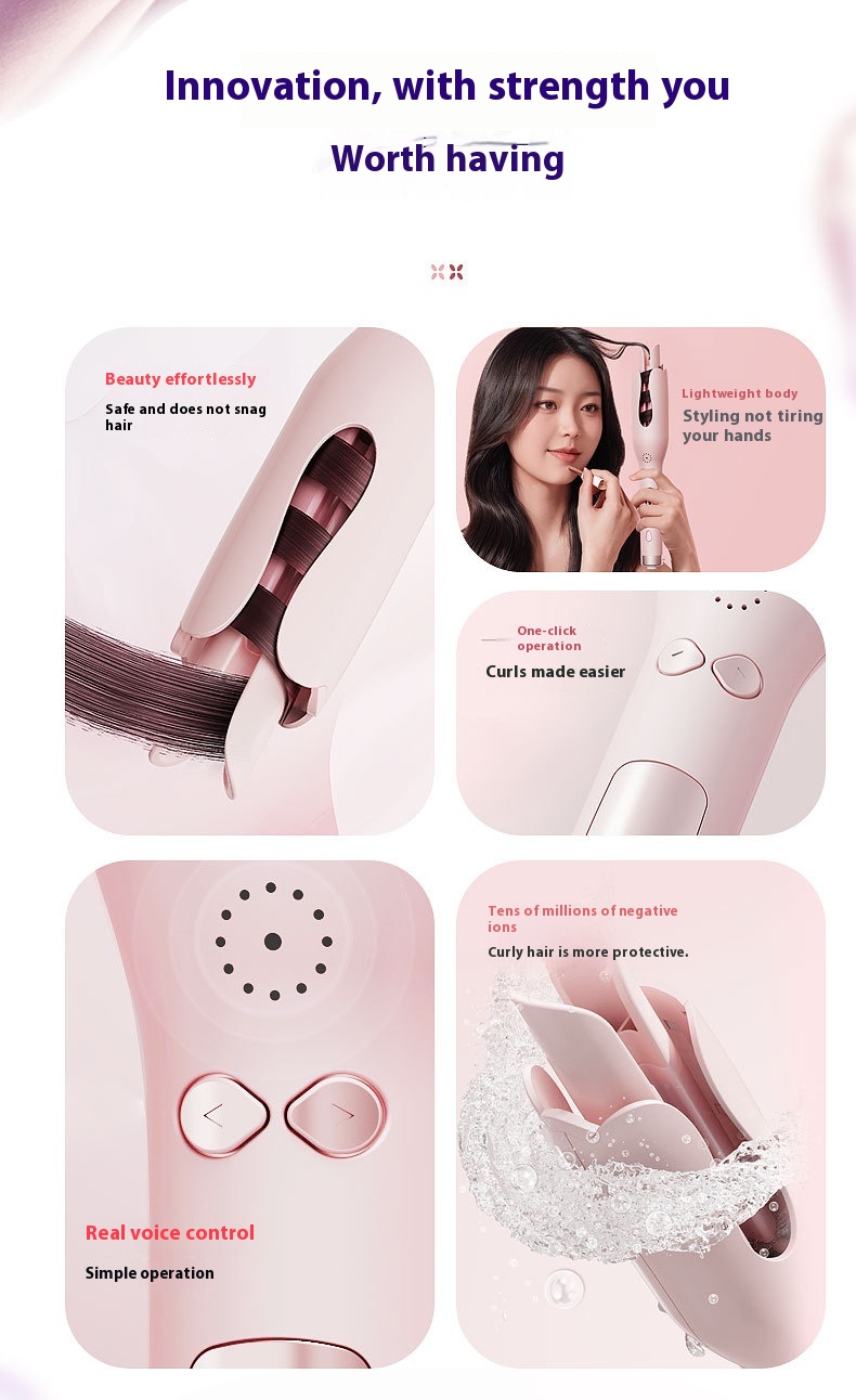 Smart Voice Automatic Hair Curler