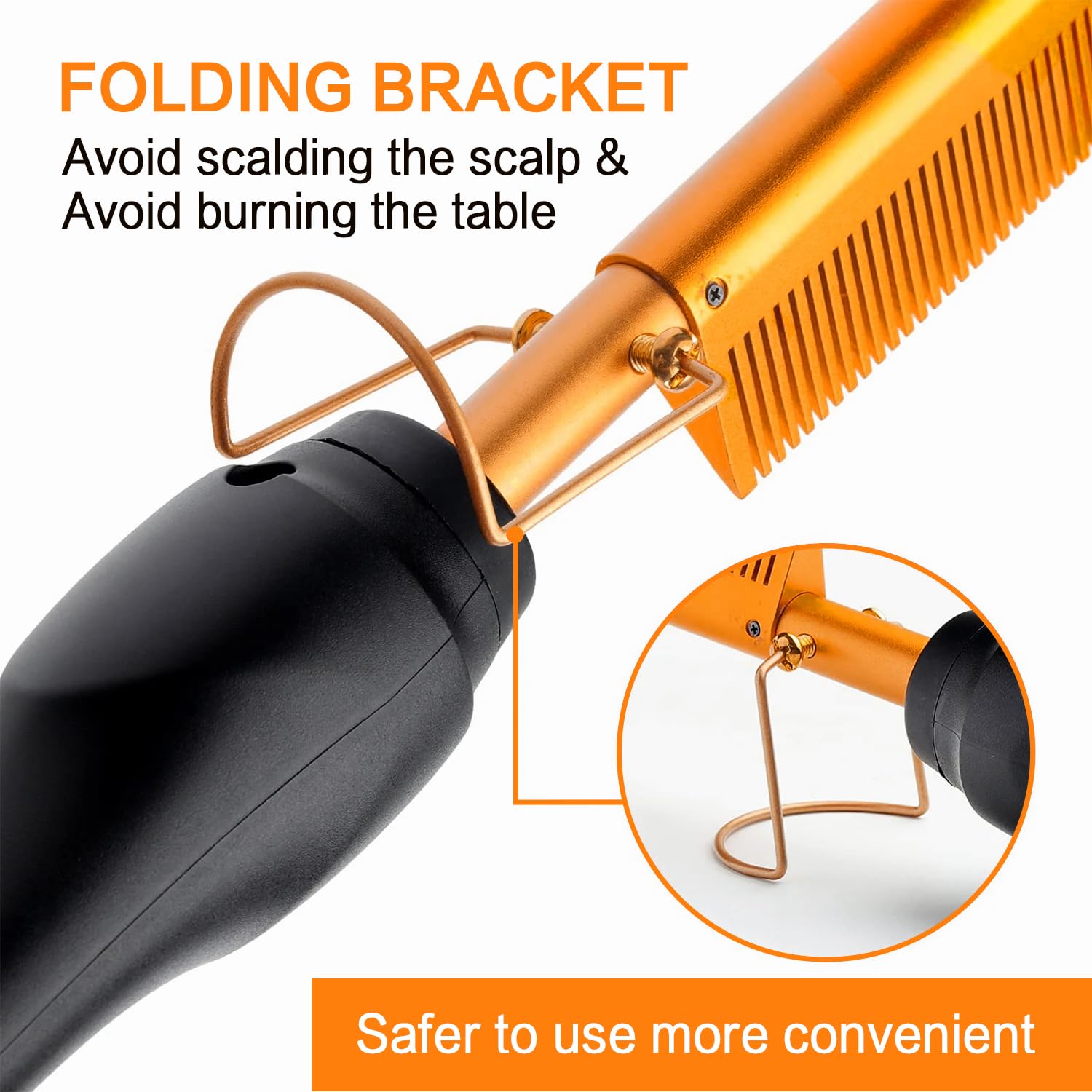 Professional Portable Hot Comb Hair Straightener Electric Curling Iron Comb Brush New Design Tool for Easy Home Salon Use