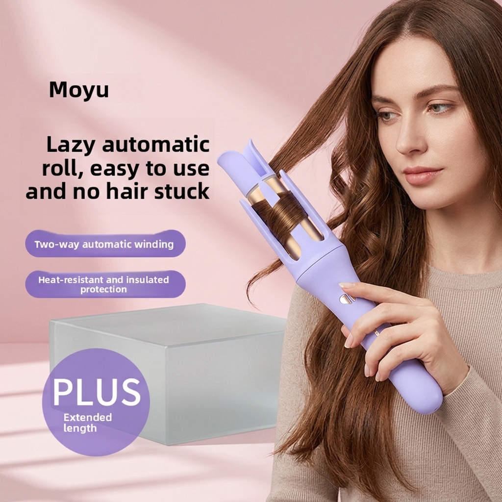 Fully Automatic 36mm Tourmaline Ceramic Hair Curler 15 Temperature Settings Large Wave Negative-ion Gentle Curling Iron