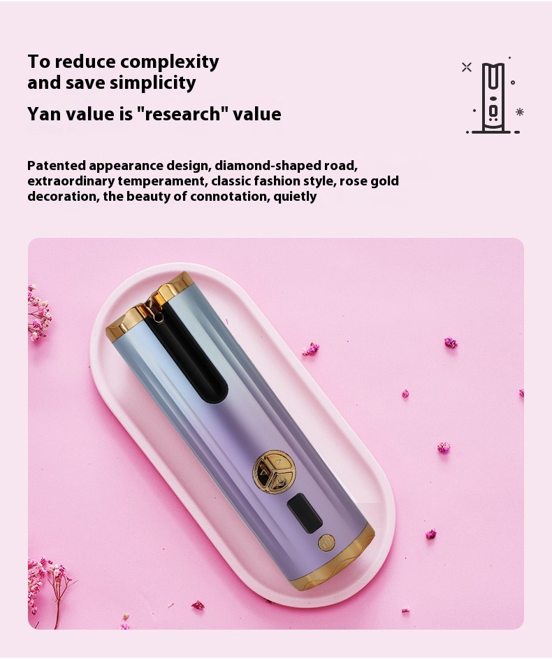 Portable Mini Wireless Automatic Curling Iron Gentle Hair Styling Multi-Purpose Tool Durable Negative Ion Lazy Big Wave Feature