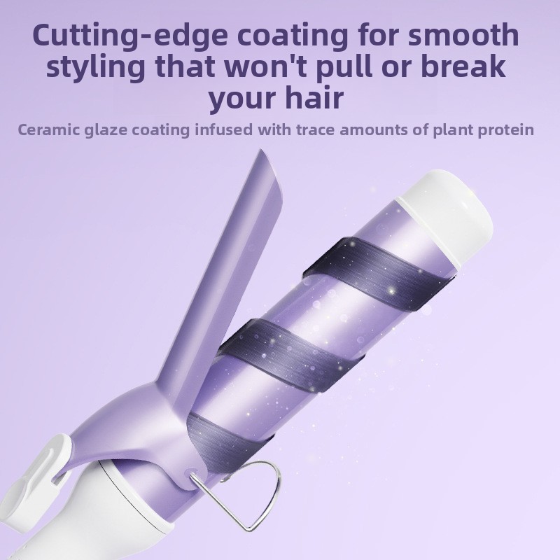 Cross-border Negative-ion Tourmaline Ceramic Hair Curling Iron 40mm Barrel Voluminous Korean-style Waves Multi-gear Thermostat