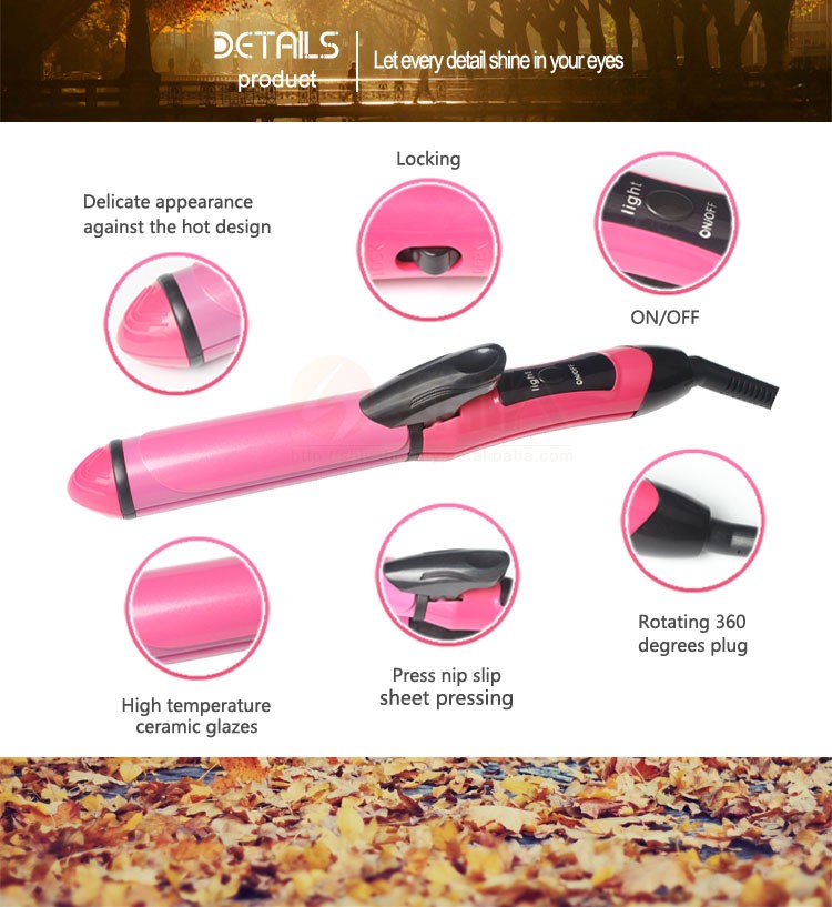 Pink Mini Tourmaline Ceramic Hair Straightener design