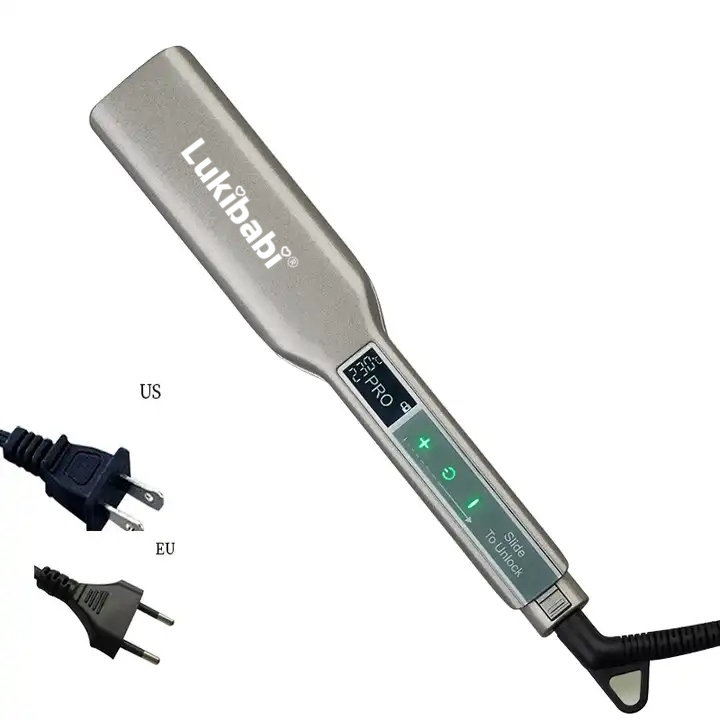Professional Salon Hair Straightener Ceramic Titanium Straightening Flat Iron Skilful Manufacture 2-in-1 Curling Iron