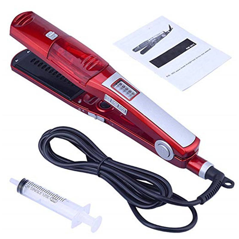 Hot Sale Portable Steam Hydrating Hair Straightener Wet and Dry Dual Use 2 in 1 Professional Flat Irons and Curling Iron