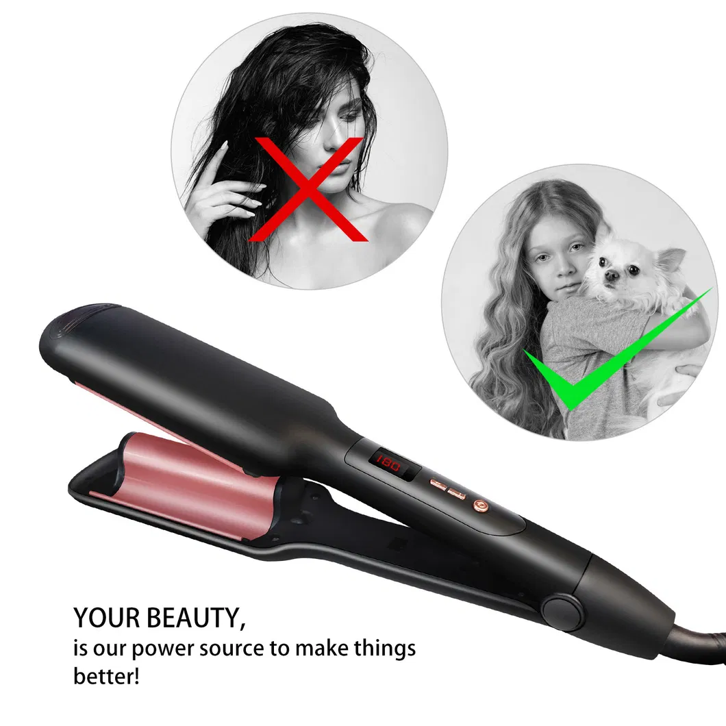 Professional Salon Wavy Hair Styler Tourmaline Hair Crimping Iron