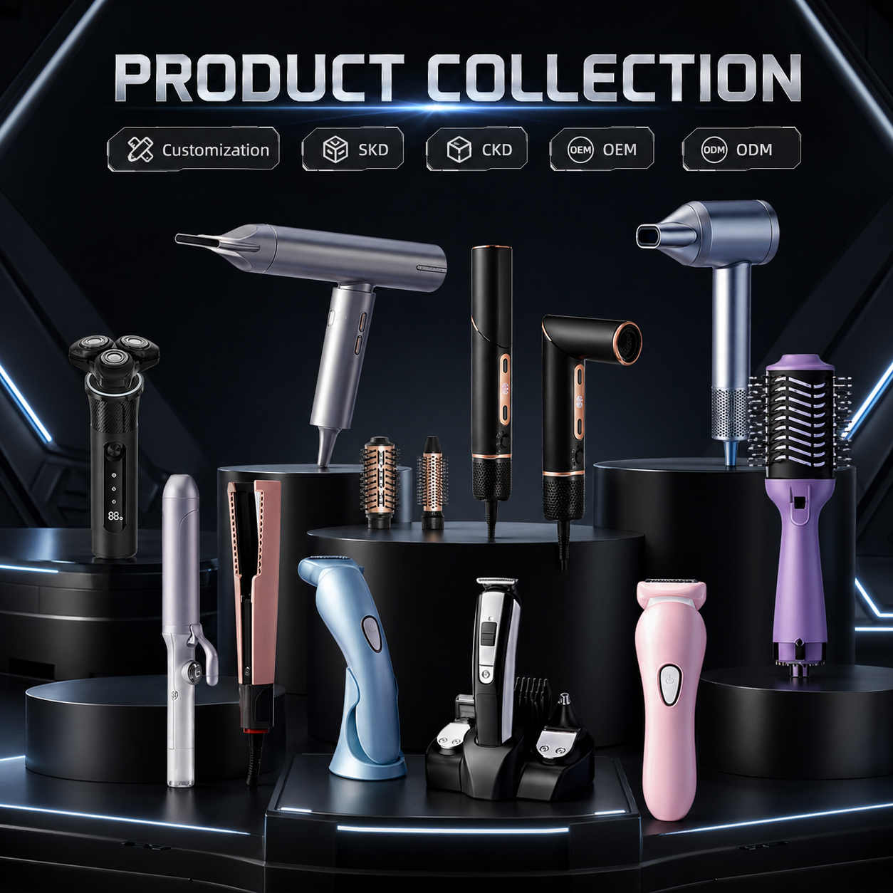 Professional 1 Inch Bubble Salon Curling Iron Ceramic Coating Multi Thin Wand Curling Iron Temperature Control Curling Iron