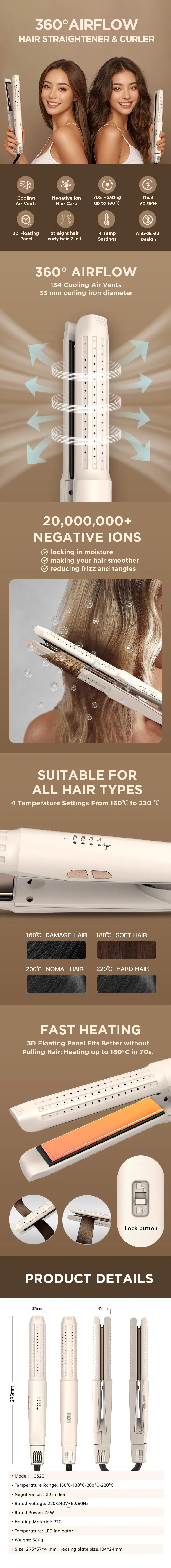 Upgraded 360° Airflow Styler