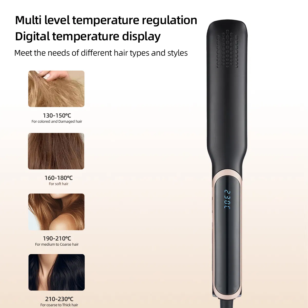 2026 Infrared Straightening Iron PRO 2 in 1 Hair Straightener PTC Fast Heating Flat Iron Hair Straight &amp; Curly Hair for Home Use