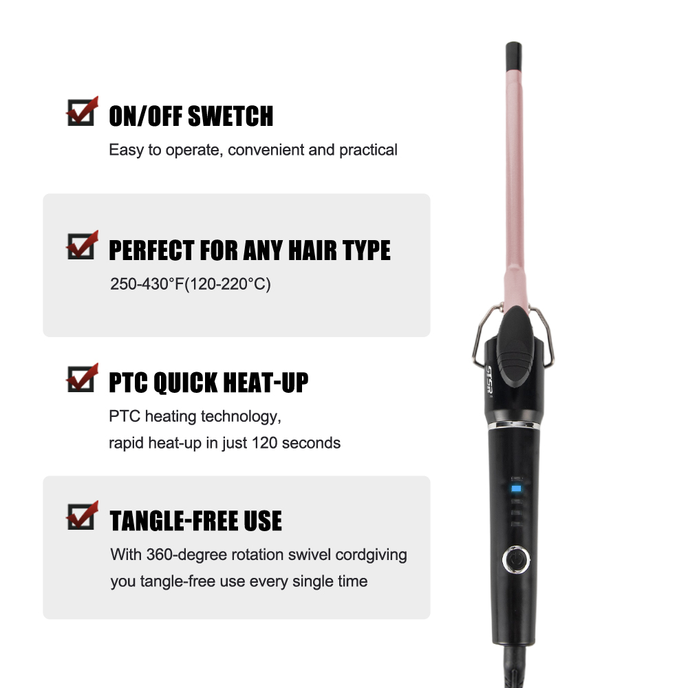 Superfine Curling Iron Constant Temperature Hot Tool Hair Crimper Curling Iron