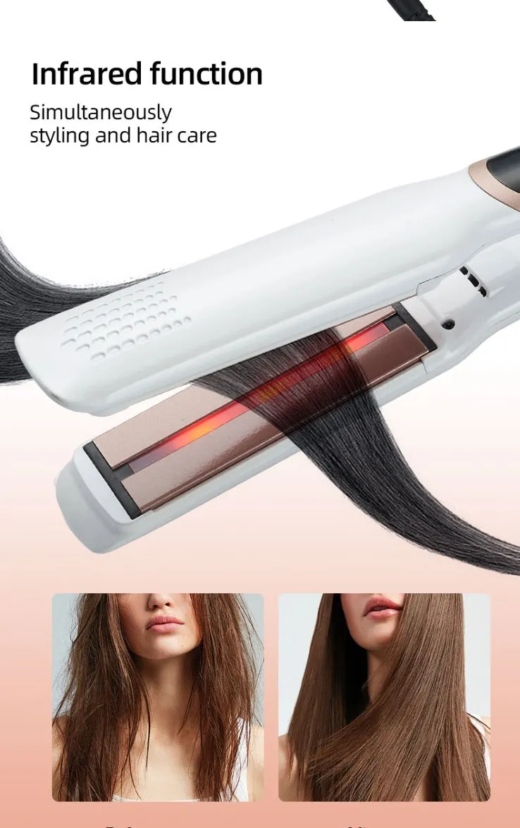 Rapid Heating&Advanced Straightening Iron with LCD Display Infrared Hair Straightener Best Hair Straightener for Smooth Results