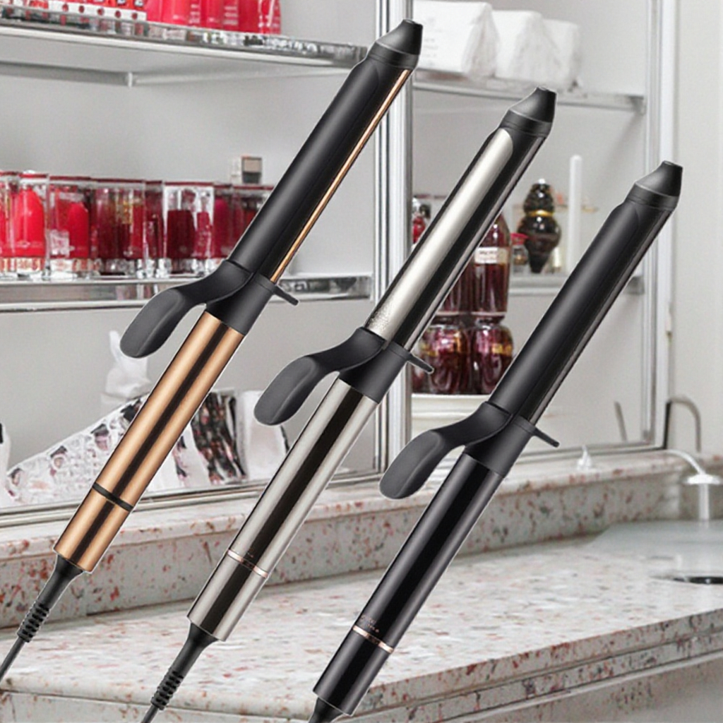 High Quality Ceramic Hair Curling Iron Wand With Fast PTC Heater Rotating Smoothing Roller With LCD Temperature Display 2025