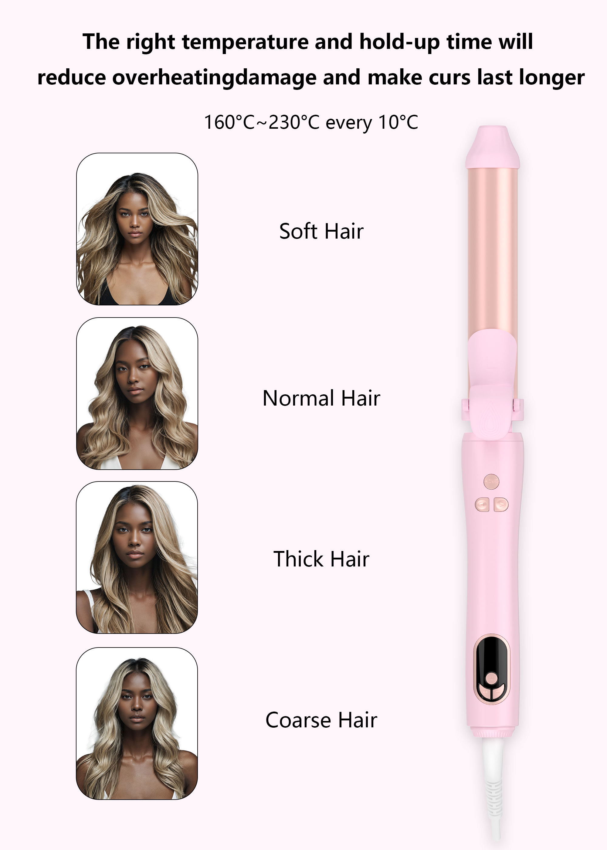 Electric Stick/curler Spiral Ceramic Rod Salon Design Styling Auto Crimp Personalised Gold Price Triple Hair Curling Tongs