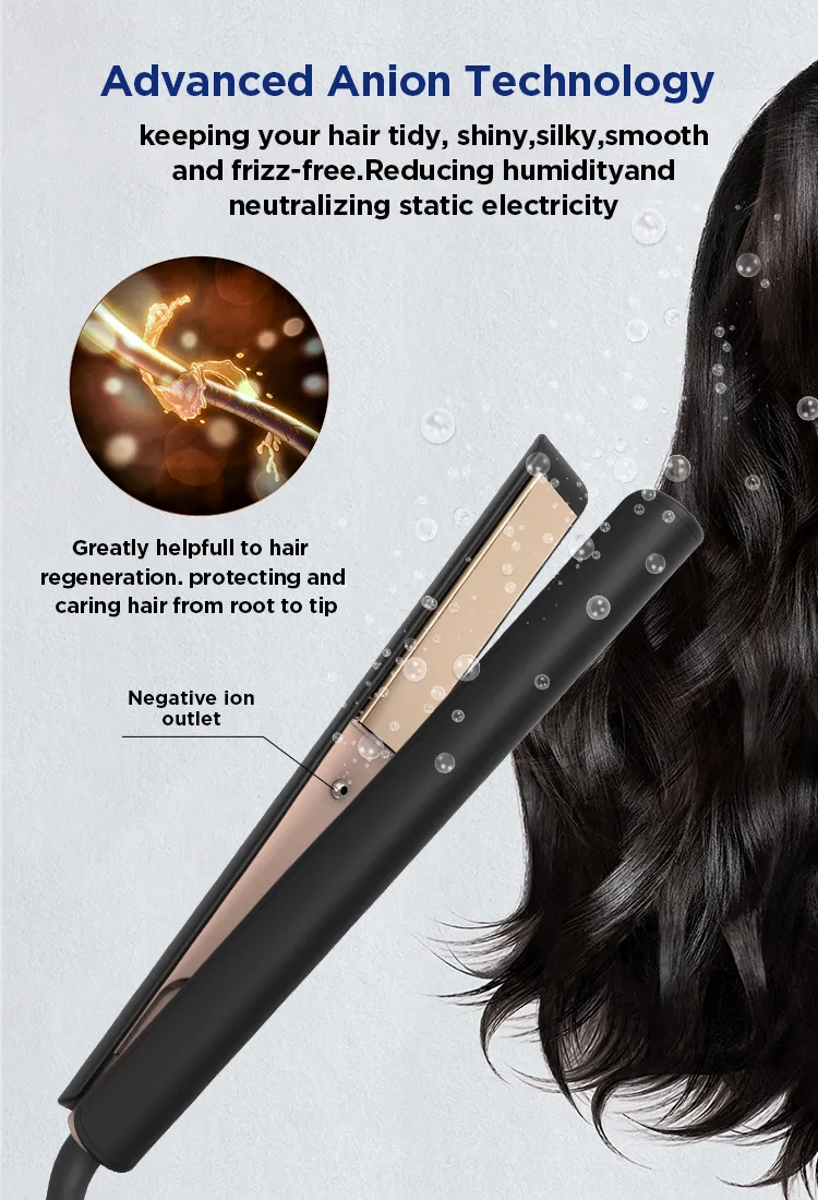 High Tech Ultrasonic Infrared Ceramic Titanium Straight Hair and Curling Iron
