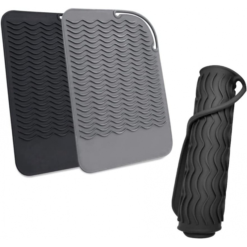 Hot Selling Hair Curler Hair Divider Perm Rods Heat Proof Silicone Mat Heat Insulated Silicon Iron Pad