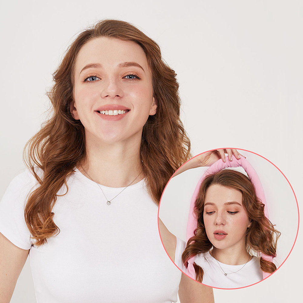 Heatless Hair Curler - Silk Sleep Wave Rod Headband for Effortless Curls