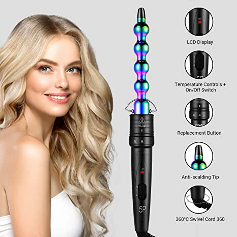 Professional Hair Curler Rose Gold Barrel Curling Wand Curling Iron