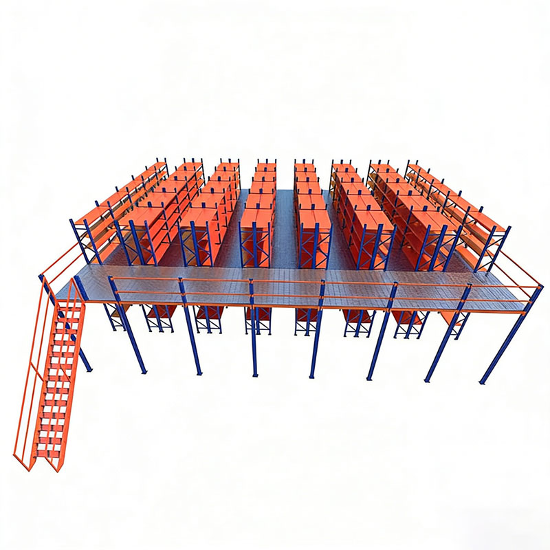 Industrial Mezzanine Racking System Double Industrial Platforms Shelving Warehouse Mezzanine Floor System