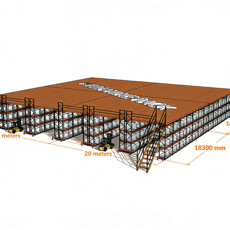 OEM Adjustable Corrosion Protected Multi-story Attic Mezzanine Floor Platform Heavy Duty Steel Storage Shelving Racking