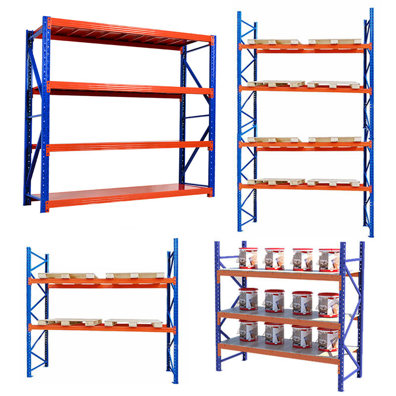 Adjustable Durable 4-Layer Steel Corrosion Protected Powder Coated Shelf Medium/Heavy Duty Warehouse Storage Pallet Rack
