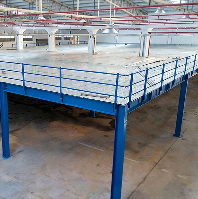 Warehouse Second Floor Platform Racking Warehouse Wood Pallet Storage Mezzanine Platform Shelving