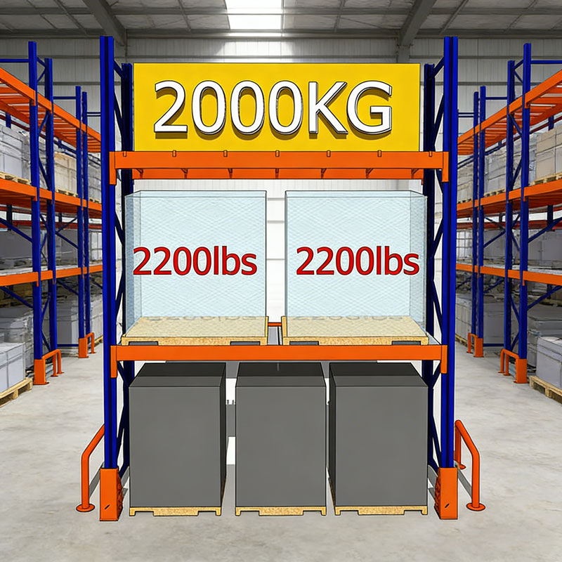 500-2000KG Heavy Duty VNA Pallet Rack Adjustable Anti-Rust Durable Industrial Shelving with Steel Deck