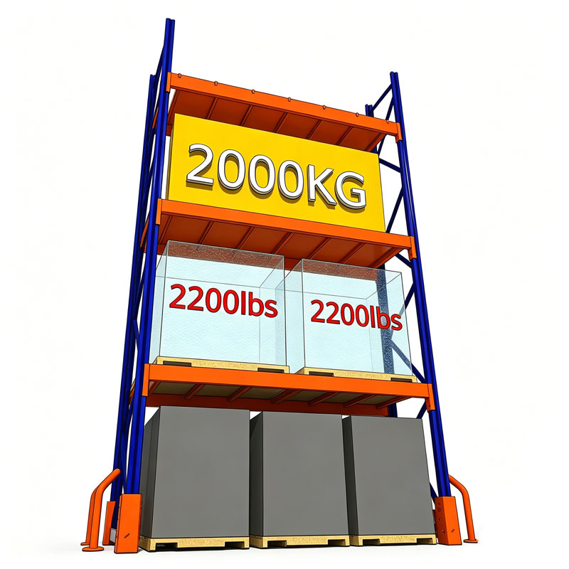 OEM Heavy Duty 4 Layer Selective Pallet Rack Industrial Warehouse Storage Metal Shelving