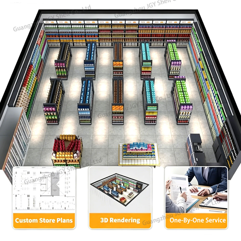 Store Rack Supermarket Supermarket Shelves, Large Supermarket Shelves, Storage Shelves, Shopping Mall Shelves