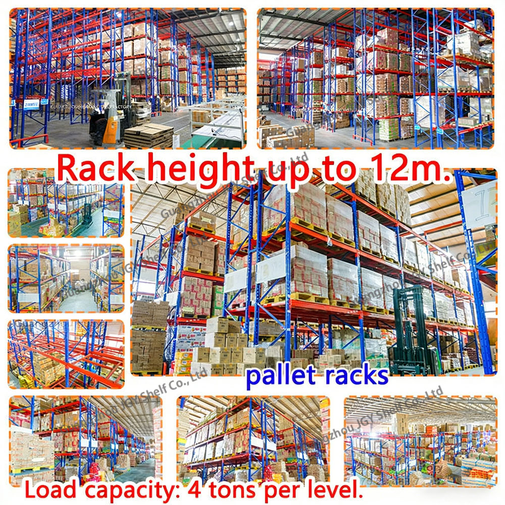 Manufacturer OEM High Capacity 5-layer Heavy Duty Steel Selective Pallet Racking for Warehouse Storage
